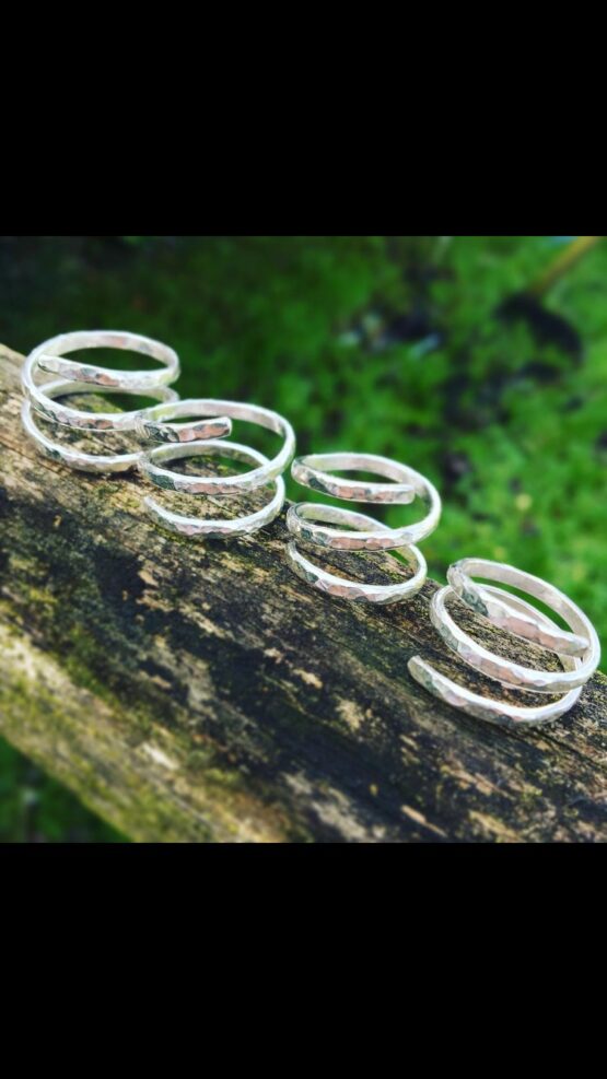 Chilli Designs Hammered Spiral Ring