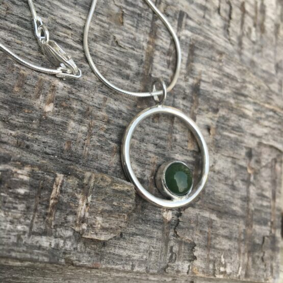 Chilli Designs jade circle pendant