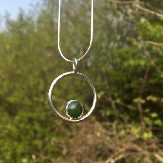 Chilli Designs jade circle pendant