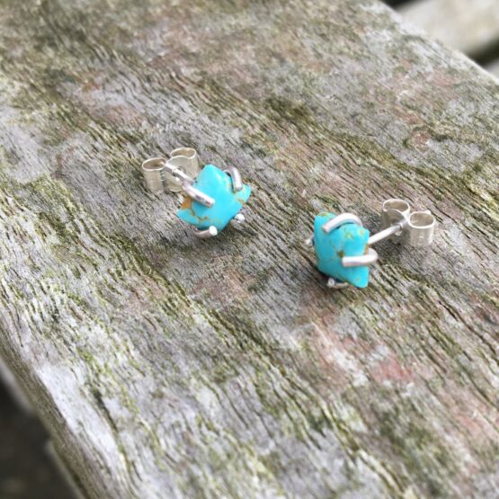 Chilli Designs turquoise claw set studs