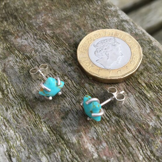 Chilli Designs turquoise claw set studs
