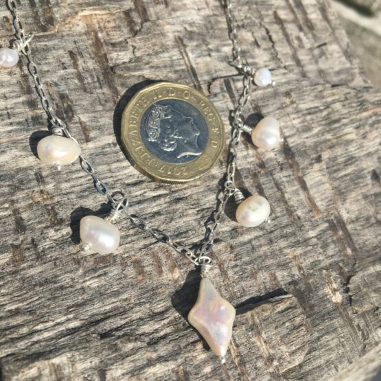 Chilli Designs cultured pearl and silver necklace