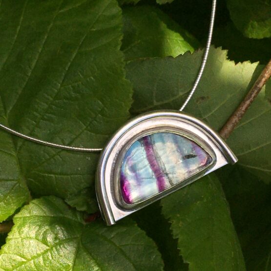 Chilli designs fluorite rainbow pendant