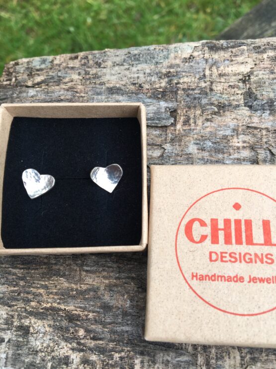 heart studs Chilli Designs