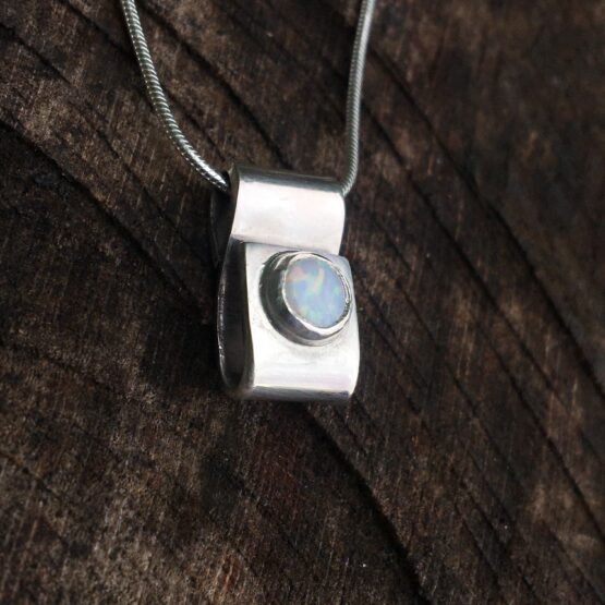Chilli Designs opal rectangle pendant