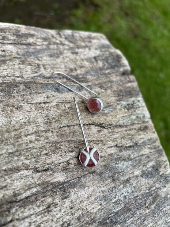 Chilli Designs strawberry quartz drop earrings