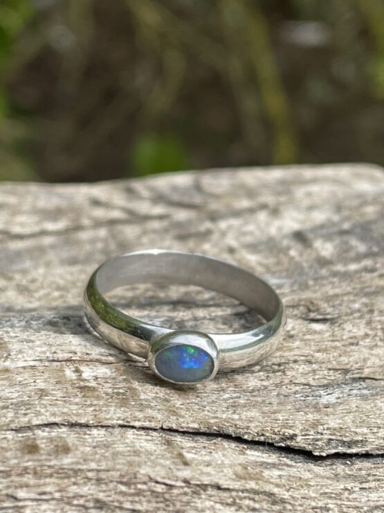 Chilli Designs wide band opal ring