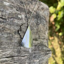 Chilli Designs curved triangle pendant necklace