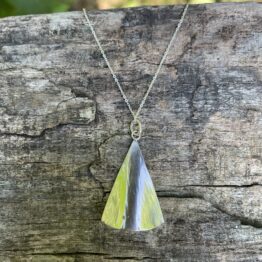 Chilli Designs curved triangle pendant necklace