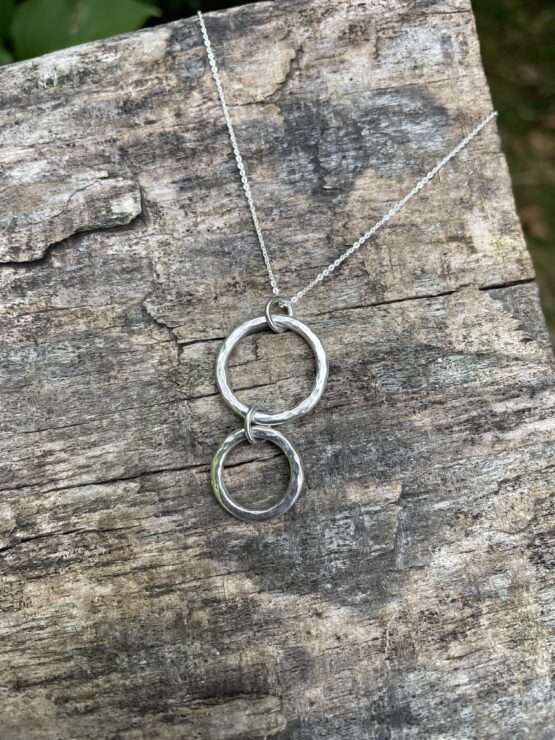 Chilli Designs double hammered ring necklace
