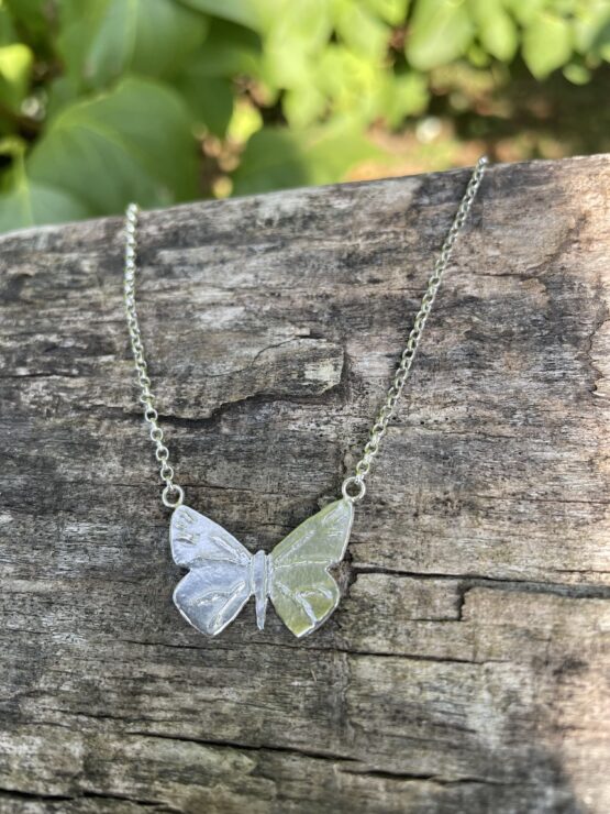 Chilli Designs etched butterfly necklace
