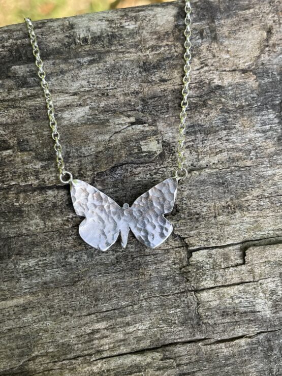 Chilli Designs hammered butterfly necklace