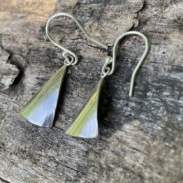 Chilli Designs smaller curved triangle drop earrings