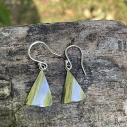 Chilli Designs smaller curved triangle drop earrings
