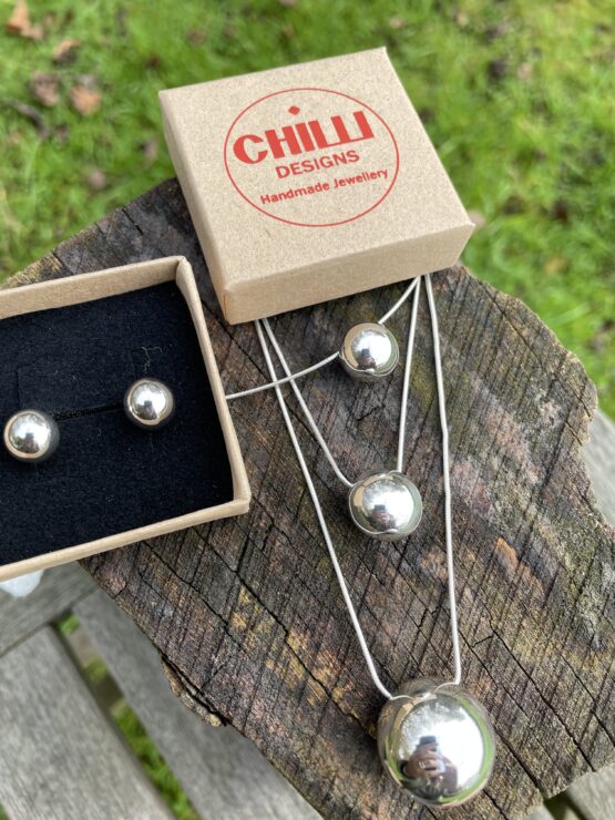 Chilli Designs orb necklaces and earrings