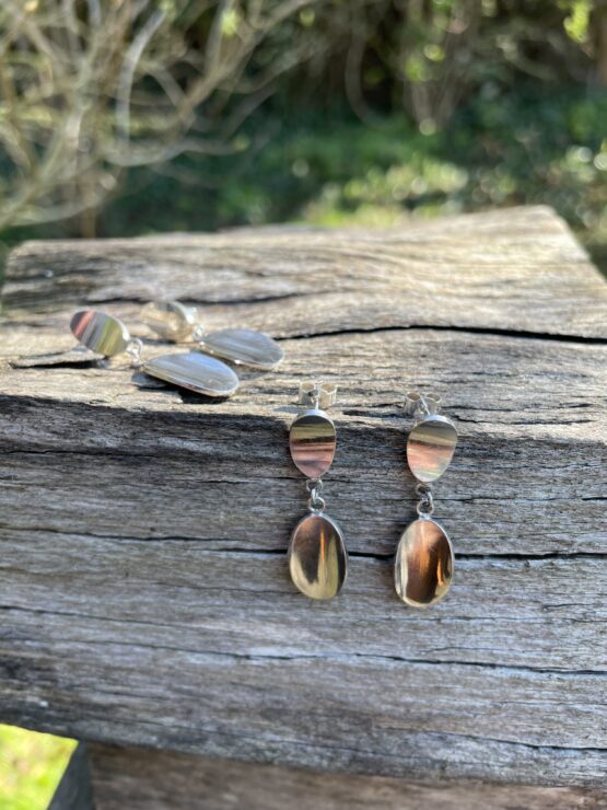 Chilli Designs double oval drop earrings