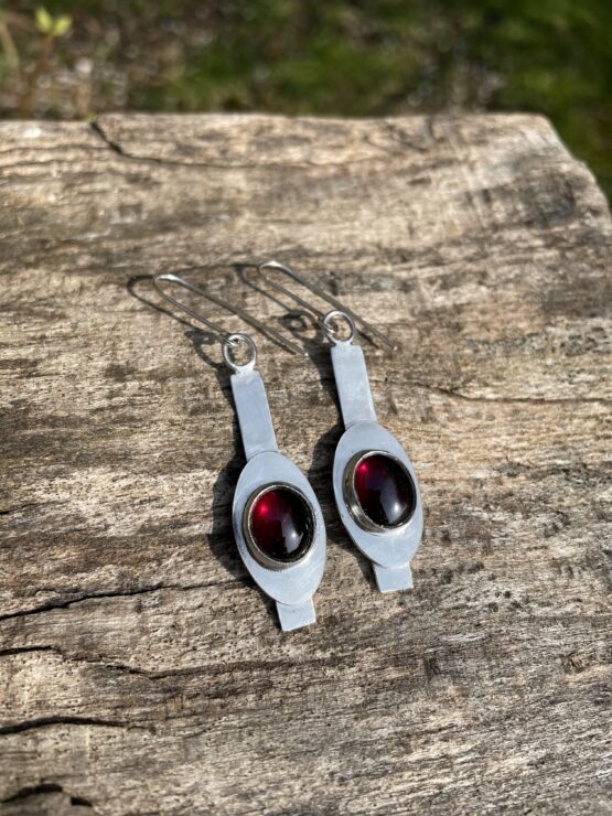 Chilli Designs garnet drop earrings