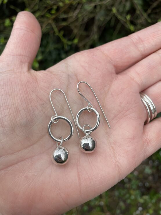 Chilli Designs orb and ring drop earrings