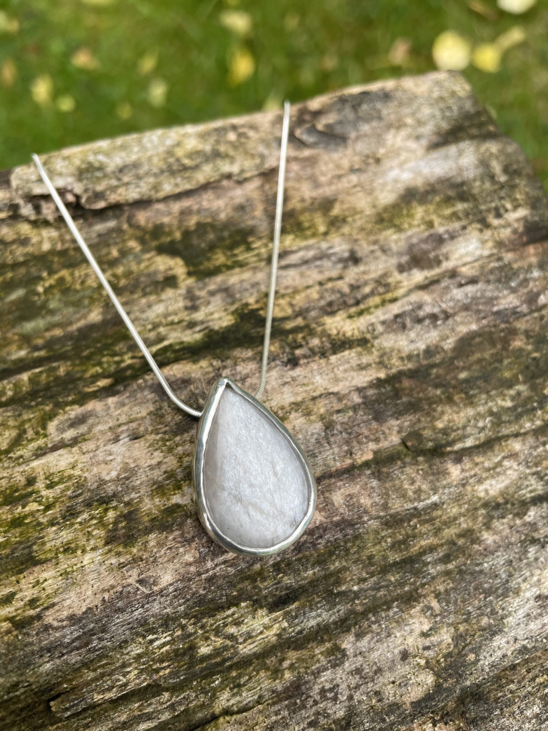 Chilli Designs grey moonstone pendant necklace