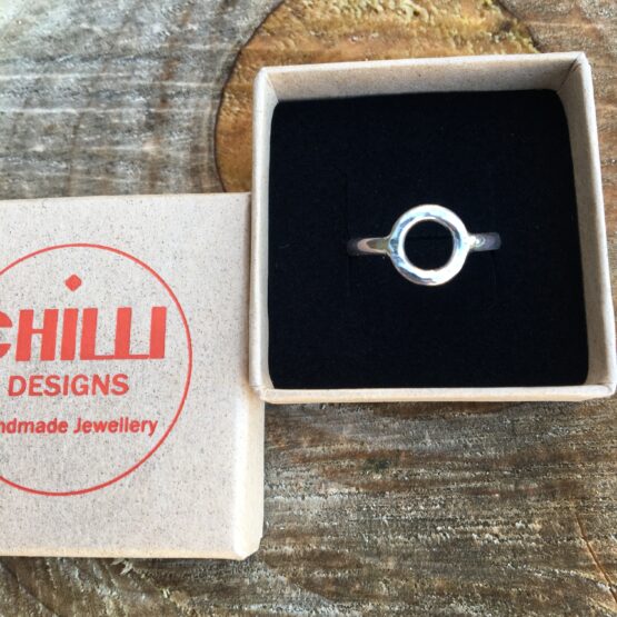 Chilli Designs hammered circle ring