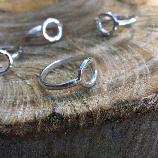 Chilli Designs hammered circle ring