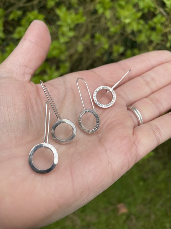 Chilli Designs circle drop earrings
