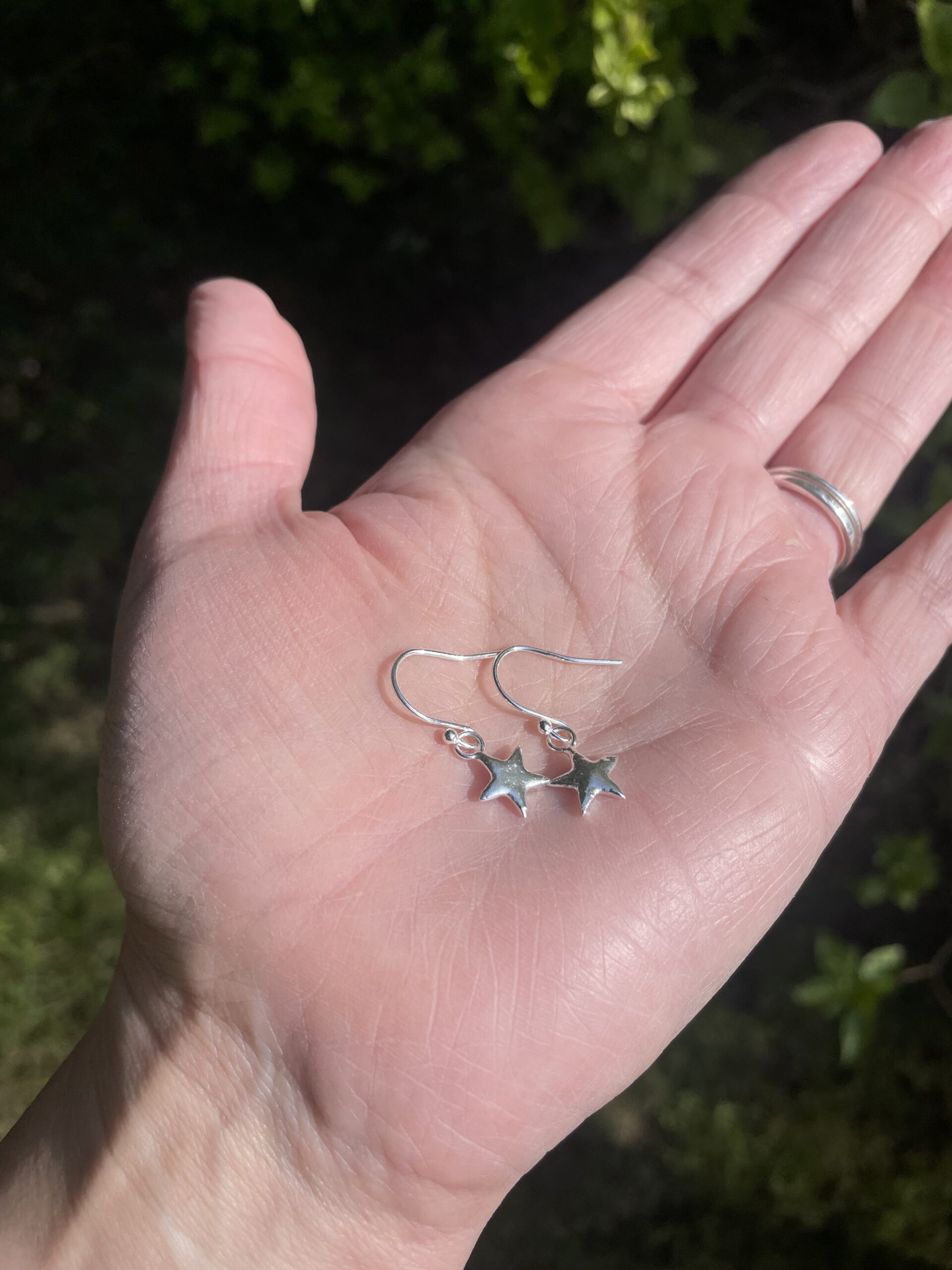 fine silver drop earrings