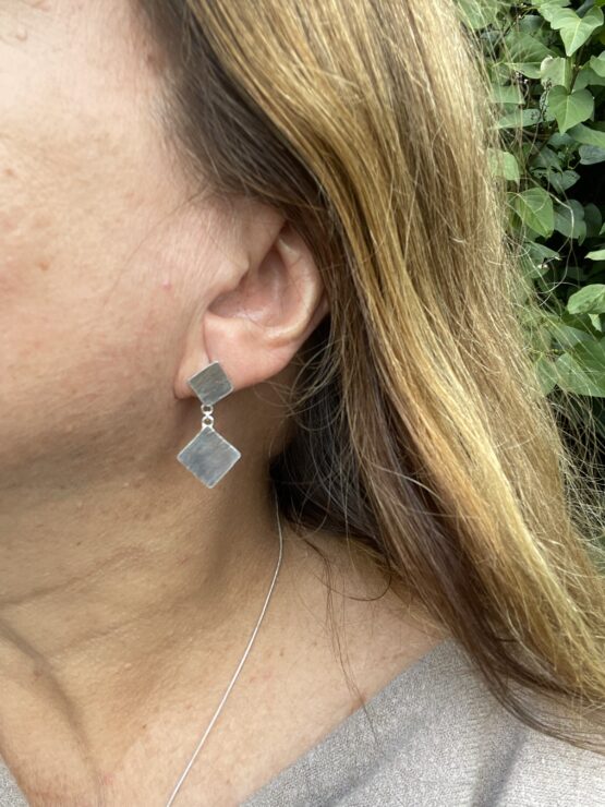 square drop earrings from Chilli Designs