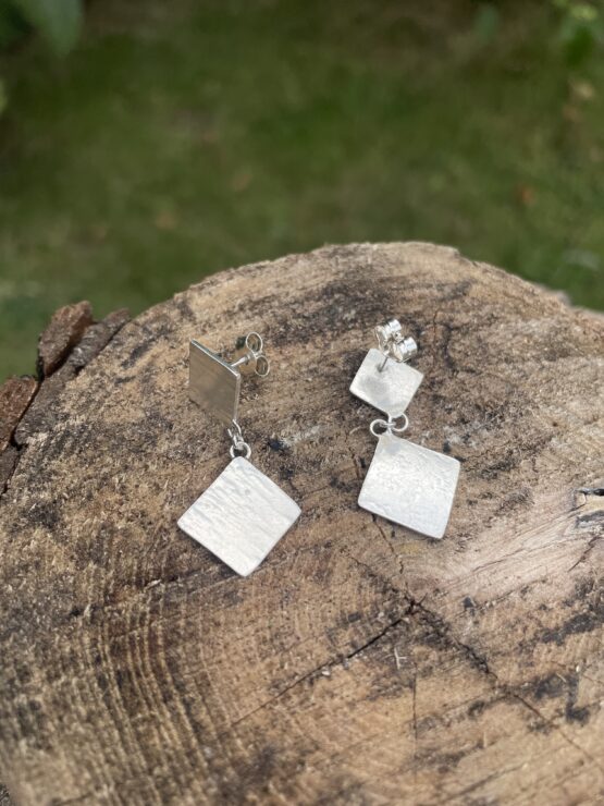 square drop earrings from Chilli Designs