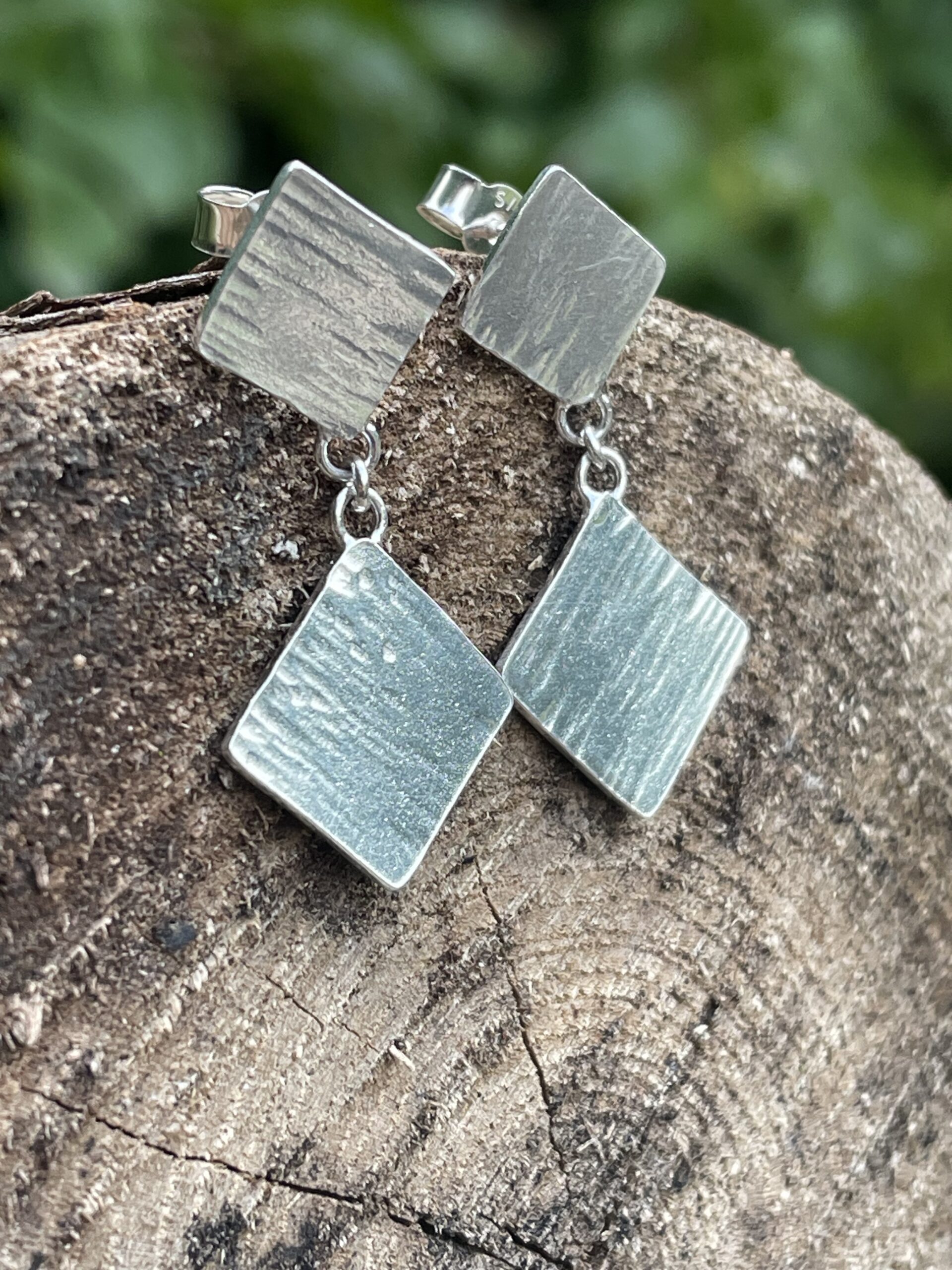 square drop earrings from Chilli Designs