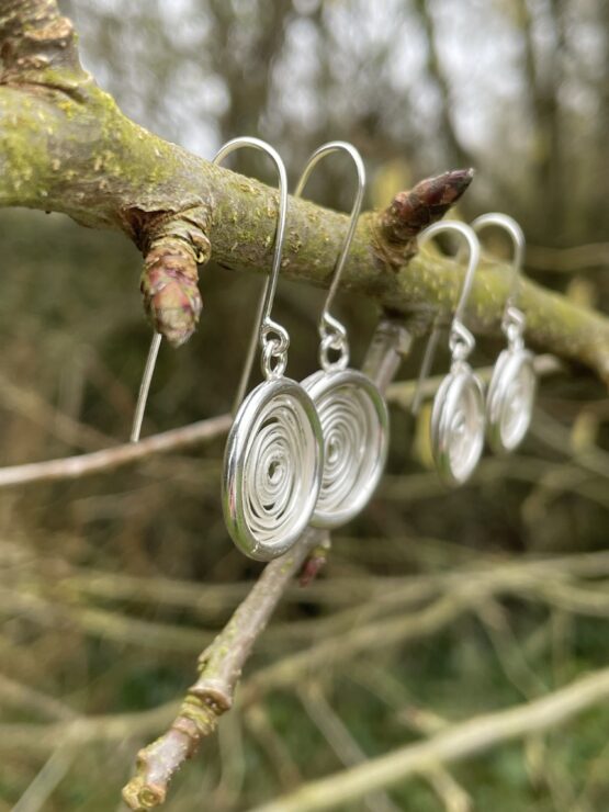 Spiral drop earrings Chilli Designs