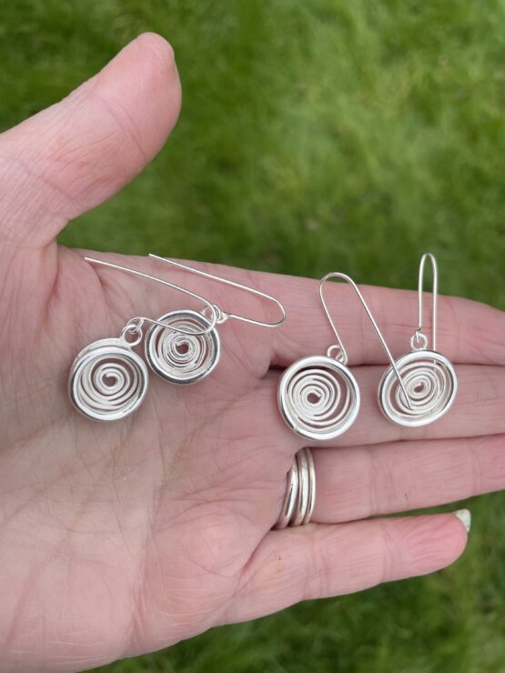 Spiral drop earrings Chilli Designs